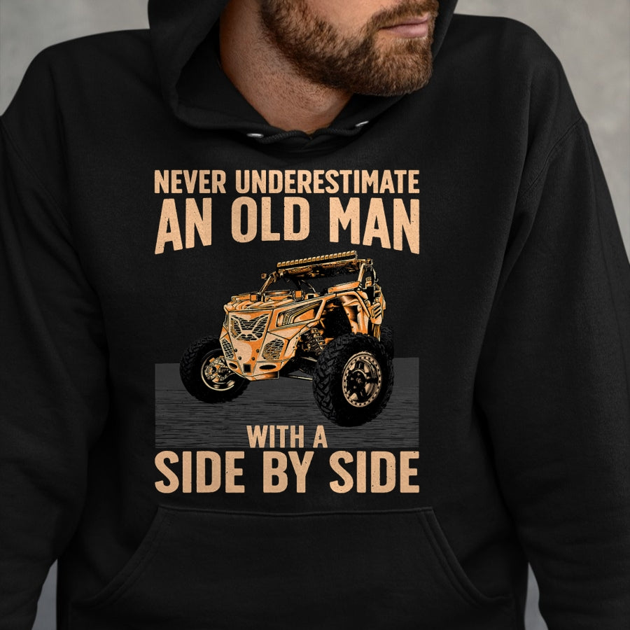 Best Grandpa Shirt, Proud Grandpa Unisex T-Shirt/Hoodie/Sweatshirt HLT00 - Cool SXS For Grandpa Men Dad Offroad UTV ATV Side-By-Side T-Shirt