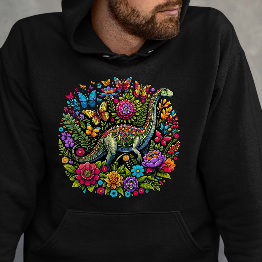Best Dinosaur Lover Shirt, Funny Dinosaur UnisexT-Shirt/Hoodie/Sweatshirt HLT00 - Cottagecore Dinosaur Floral T-Shirt