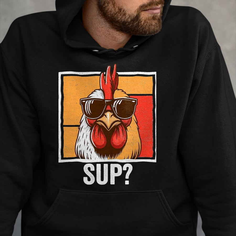 Best Farmer Life Shirt, Funny Farmer UnisexT-Shirt/Hoodie/Sweatshirt HLT00 - Chicken Sunglasses Animal Farm Funny for Farmer Men Women T-Shirt, Men, Black, 3X-Large
