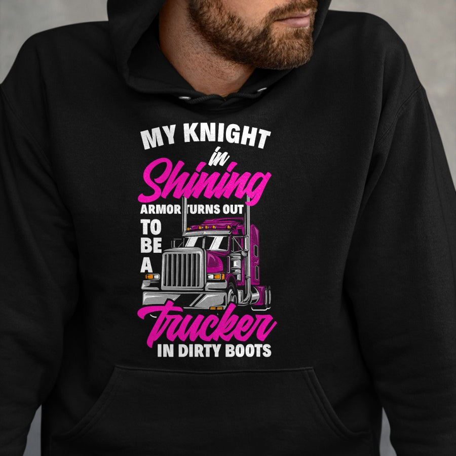 Best Truck Driver Life Shirt, Funny Trucker UnisexT-Shirt/Hoodie/Sweatshirt HLT00 - Funny Truck Driver Trucker Girlfriend Truckers Wife T-Shirt