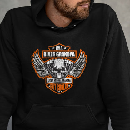 Best Grandpa Shirt, Proud Grandpa Unisex T-Shirt/Hoodie/Sweatshirt HLT00 - Funny I'm a Biker Grandpa like a Normal Grandpa But Cooler T-Shirt