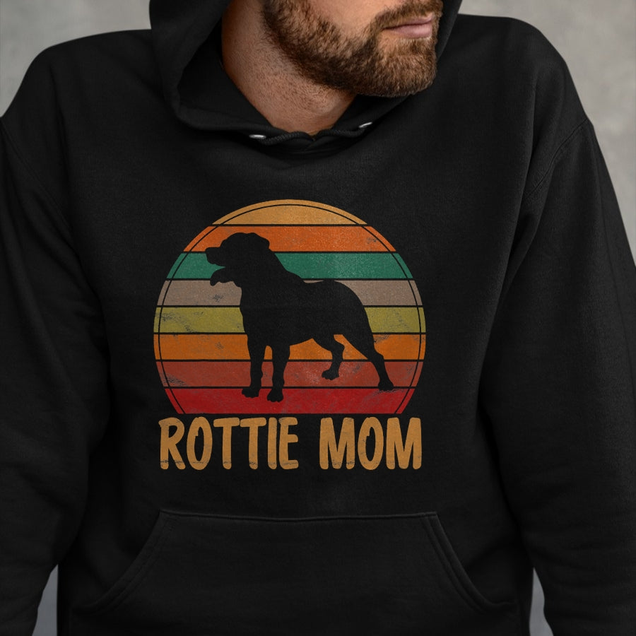 Dog Love Shirt, Dog Lover Gift T-Shirt/Hoodie/Sweatshirt HLT00 - Retro Rottweiler Mom Gift Rott Dog Mother Pet Rottie Mama T-Shirt