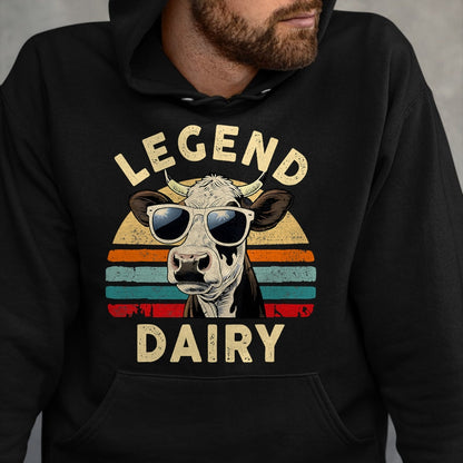 Best Farmer Life Shirt, Funny Farmer UnisexT-Shirt/Hoodie/Sweatshirt HLT00 - Legend Dairy Funny Farmer Cow Farmer Pun Graphic Cow Vintage T-Shirt