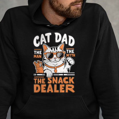 Cat Love Shirt, Funny Cat Lover Gift UnisexT-Shirt/Hoodie/Sweatshirt HLT00 - Cat Dad The Man The Myth The Snack Dealer T-Shirt