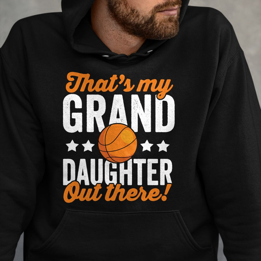 Best Grandpa Shirt, Proud Grandpa Unisex T-Shirt/Hoodie/Sweatshirt HLT00 -Basketball Player Grandma Grandpa Basketball Granddaughter Long Sleeve T-Shirt
