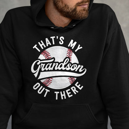 Best Grandpa Shirt, Proud Grandpa Unisex T-Shirt/Hoodie/Sweatshirt HLT00 -Baseball Grandpa Shirt Gift That's My Grandson Out There T-Shirt