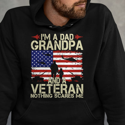 Best Grandpa Shirt, Proud Grandpa Unisex T-Shirt/Hoodie/Sweatshirt HLT00 - I'm A Dad Grandpa And Veteran Fathers Day Papa Grandpa Gifts T-Shirt