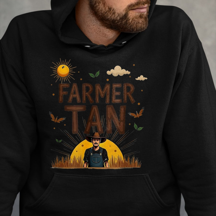 Best Farmer Life Shirt, Funny Farmer UnisexT-Shirt/Hoodie/Sweatshirt HLT00 - Farmer Tan Rustic Sun-Kissed Countryside T-Shirt