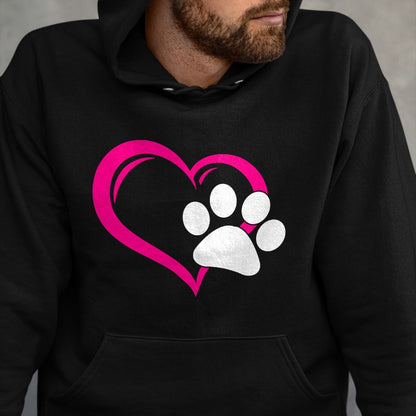 Cat Love Shirt, Funny Cat Lover Gift UnisexT-Shirt/Hoodie/Sweatshirt HLT00 - Cute I Love My Dog Puppy Cat Paw Heart T-Shirt
