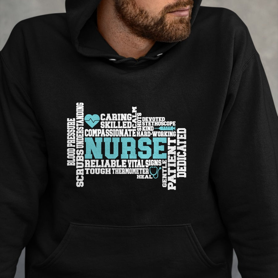Funny Nurse Shirt, Nurse Unisex T-Shirt/Hoodie/Sweatshirt HLT00 - Cute Nurse RN LVN Nursing School Medical Long Sleeve T-Shirt