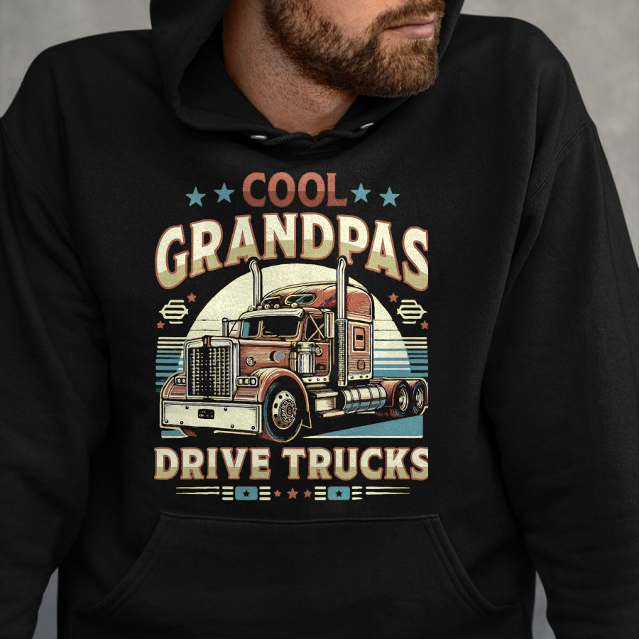 Best Truck Driver Life Shirt, Funny Trucker UnisexT-Shirt/Hoodie/Sweatshirt HLT00 - Cool Grandpas Drive Trucks Trucker Truck Driver Outfit T-Shirt, Men, Black, 3X-Large