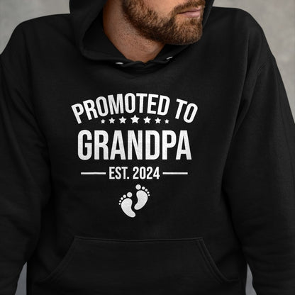 Best Grandpa Shirt, Proud Grandpa Unisex T-Shirt/Hoodie/Sweatshirt HLT00 - 1st Time Grandpa EST 2024 New First Grandpa 2024 T-Shirt (1)