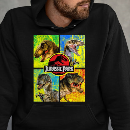 Best Dinosaur Lover Shirt, Funny Dinosaur UnisexT-Shirt/Hoodie/Sweatshirt HLT00 - Jurassic Park Four Different Dinosaur Faces Graphic T-Shirt T-Shirt