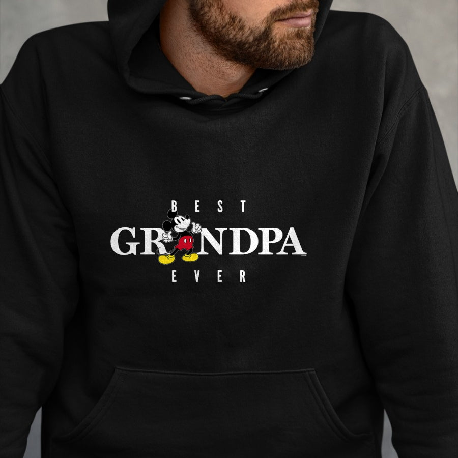 Best Grandpa Shirt, Proud Grandpa Unisex T-Shirt/Hoodie/Sweatshirt HLT00 - Disney Mickey Mouse Thumbs Up Best Grandpa Ever Father’s Day T-Shirt