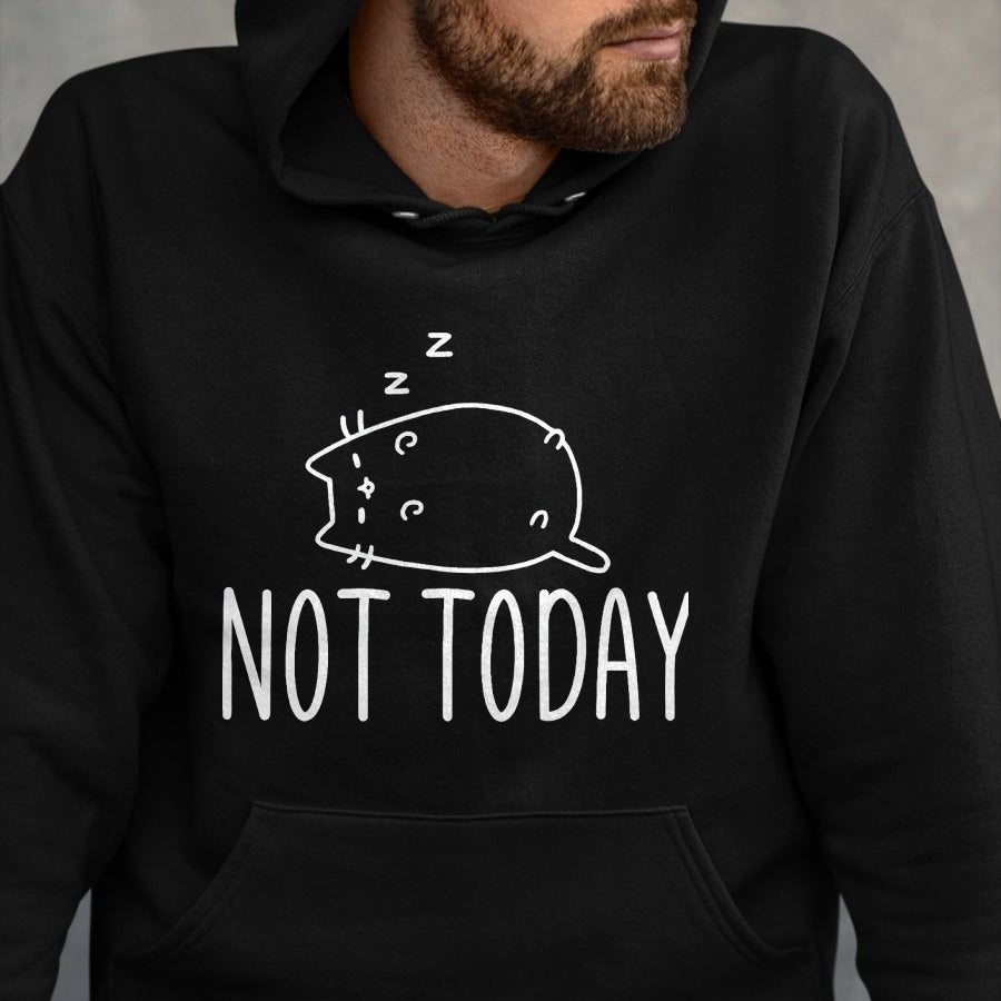 Cat Love Shirt, Funny Cat Lover Gift UnisexT-Shirt/Hoodie/Sweatshirt HLT00 - Not Today Crazy Cat T-Shirts Graphic Cute Funny T-Shirt, Men, Black, 4X-Large