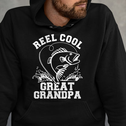 Best Grandpa Shirt, Proud Grandpa Unisex T-Shirt/Hoodie/Sweatshirt HLT00 - Reel cool great grandpa T-Shirt