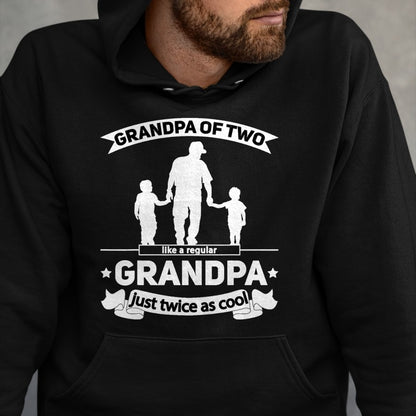 Best Grandpa Shirt, Proud Grandpa Unisex T-Shirt/Hoodie/Sweatshirt HLT00 - Grandpa of two Grandsons Grandpa Squared Grandpa of 2 Boys T-Shirt