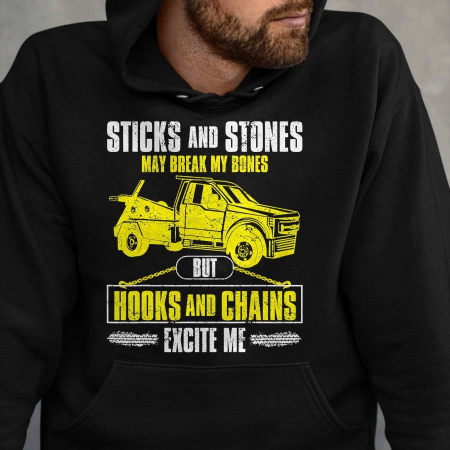 Best Truck Driver Life Shirt, Funny Trucker UnisexT-Shirt/Hoodie/Sweatshirt HLT00 - Tow Truck Driver Breakdown Lorry - Thin Yellow Line Trucker T-Shirt Small
