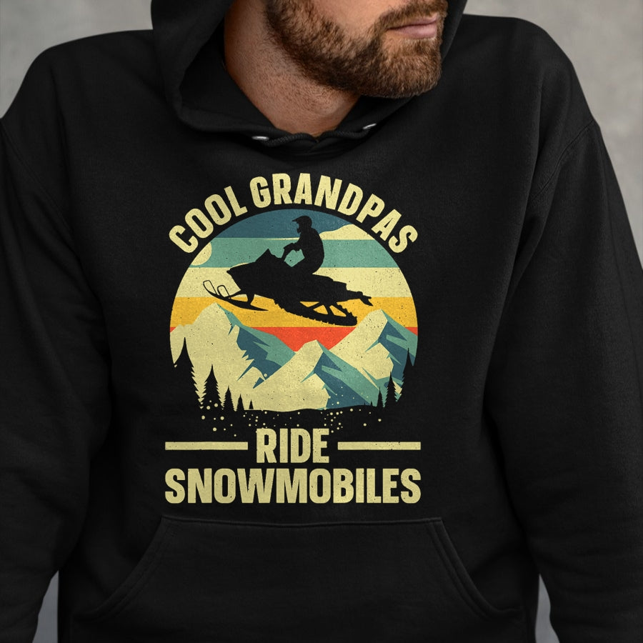 Best Grandpa Shirt, Proud Grandpa Unisex T-Shirt/Hoodie/Sweatshirt HLT00 - Cool Snowmobile Art For Men Grandpa Snowmobiling Snowmobile T-Shirt