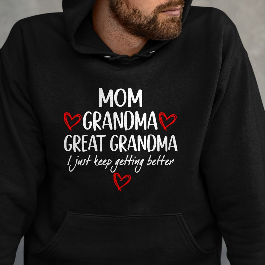 Best Grandma Shirt, Proud Grandma Unisex T-Shirt/Hoodie/Sweatshirt HLT00 - Gifts for Grandma from Grandkids Mom Grandma Great Grandma T-Shirt