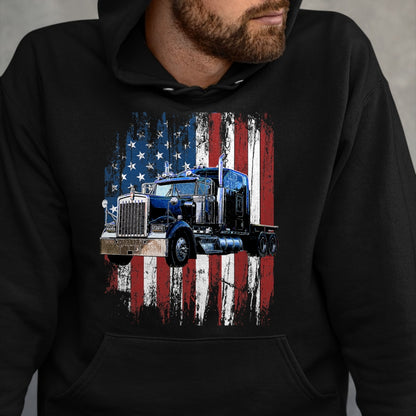 Best Truck Driver Life Shirt, Funny Trucker UnisexT-Shirt/Hoodie/Sweatshirt HLT00 - Trucker American Flag Truck Driver Truck Driver Gift T-Shirt
