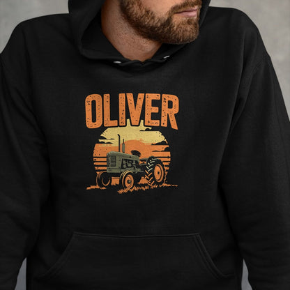 Best Farmer Life Shirt, Funny Farmer UnisexT-Shirt/Hoodie/Sweatshirt HLT00 - Oliver Personalized Nametag Tractor for Oliver T-Shirt