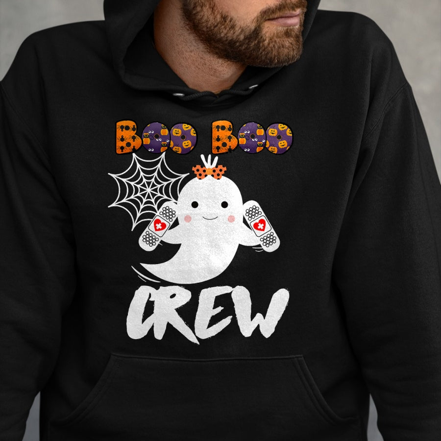 Funny Nurse Shirt, Nurse Unisex T-Shirt/Hoodie/Sweatshirt HLT00 - Boo Boo Crew Nurse Shirt Funny Halloween Costume Fun Gift T-Shirt (1)