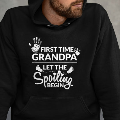 Best Grandpa Shirt, Proud Grandpa Unisex T-Shirt/Hoodie/Sweatshirt HLT00 - New First Time Grandpa Let The Spoiling Begin Gift T-Shirt