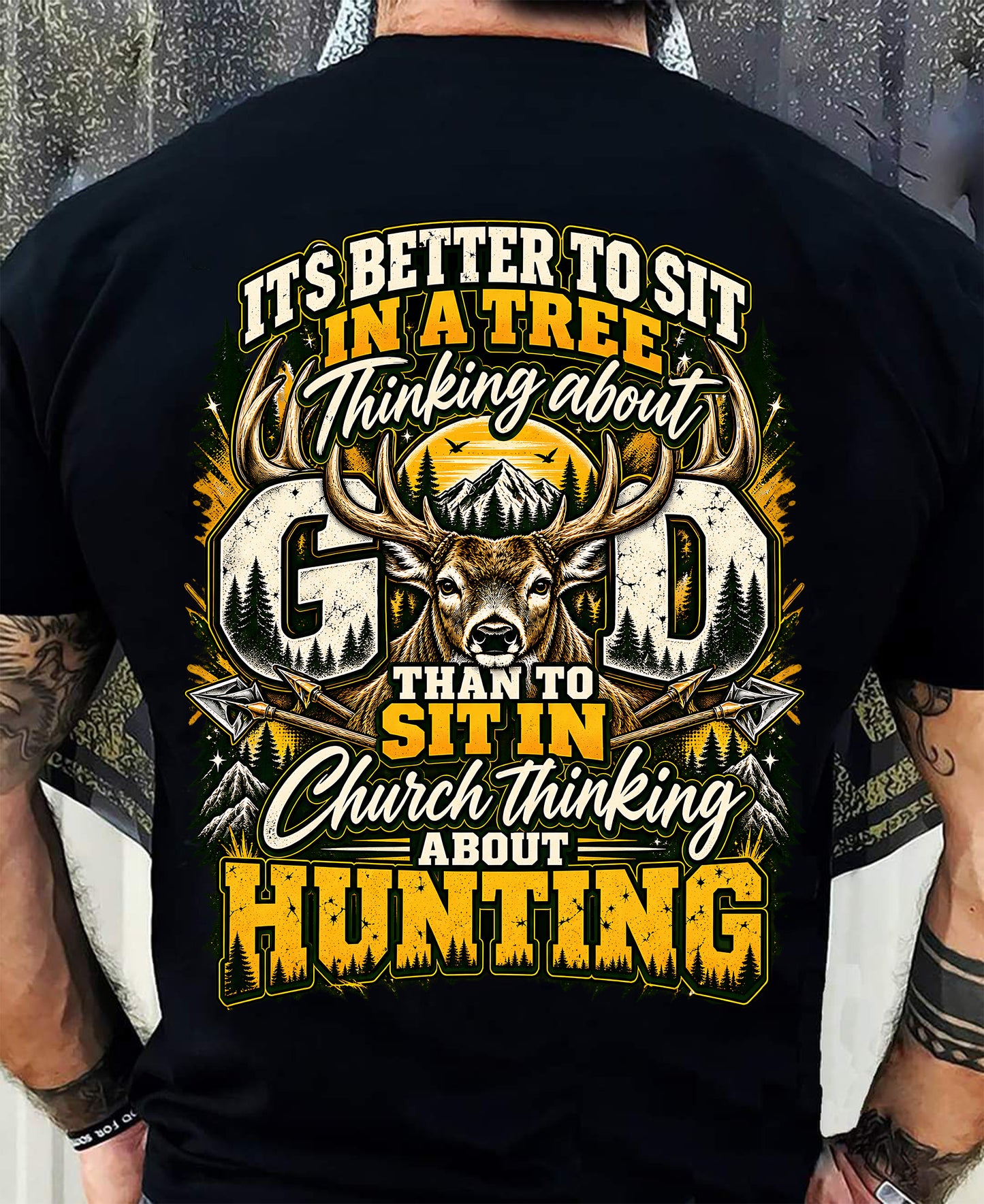 HUNTING IN THE WILD, THINKING OF GOD - SHIRT FOR MEN - HLT00 (SKU2609-99)