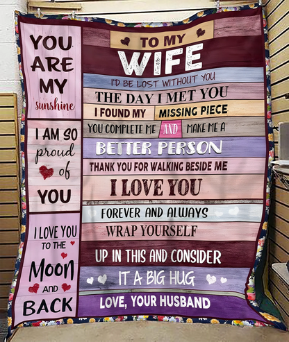 Soulmate Blanket – Romantic Love Letter Throw Blanket from Husband
