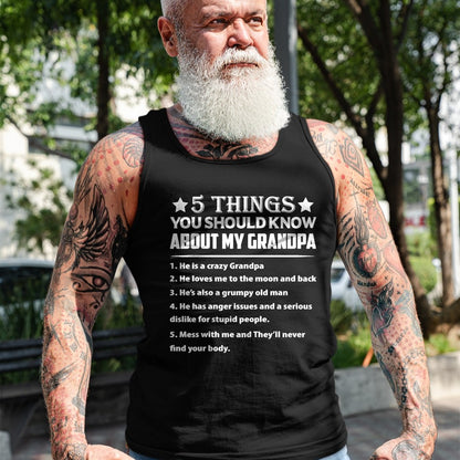 Best Grandpa Shirt, Proud Grandpa Unisex T-Shirt/Hoodie/Sweatshirt HLT00 - 5 Things You Know About My Grandpa He Is My Grandpa T-Shirt (1)