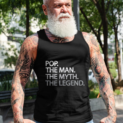 Best Grandpa Shirt, Proud Grandpa Unisex T-Shirt/Hoodie/Sweatshirt HLT00 -Cool Father, Dad & Grandpa Shirt - Pop The Man The Myth Tees T-Shirt