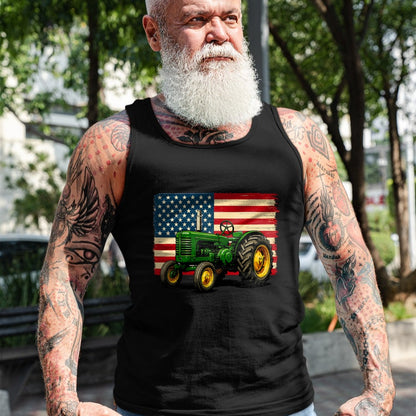 Best Farmer Life Shirt, Funny Farmer UnisexT-Shirt/Hoodie/Sweatshirt HLT00 - Farmer Tractor USA Flag 4th of July T-Shirt