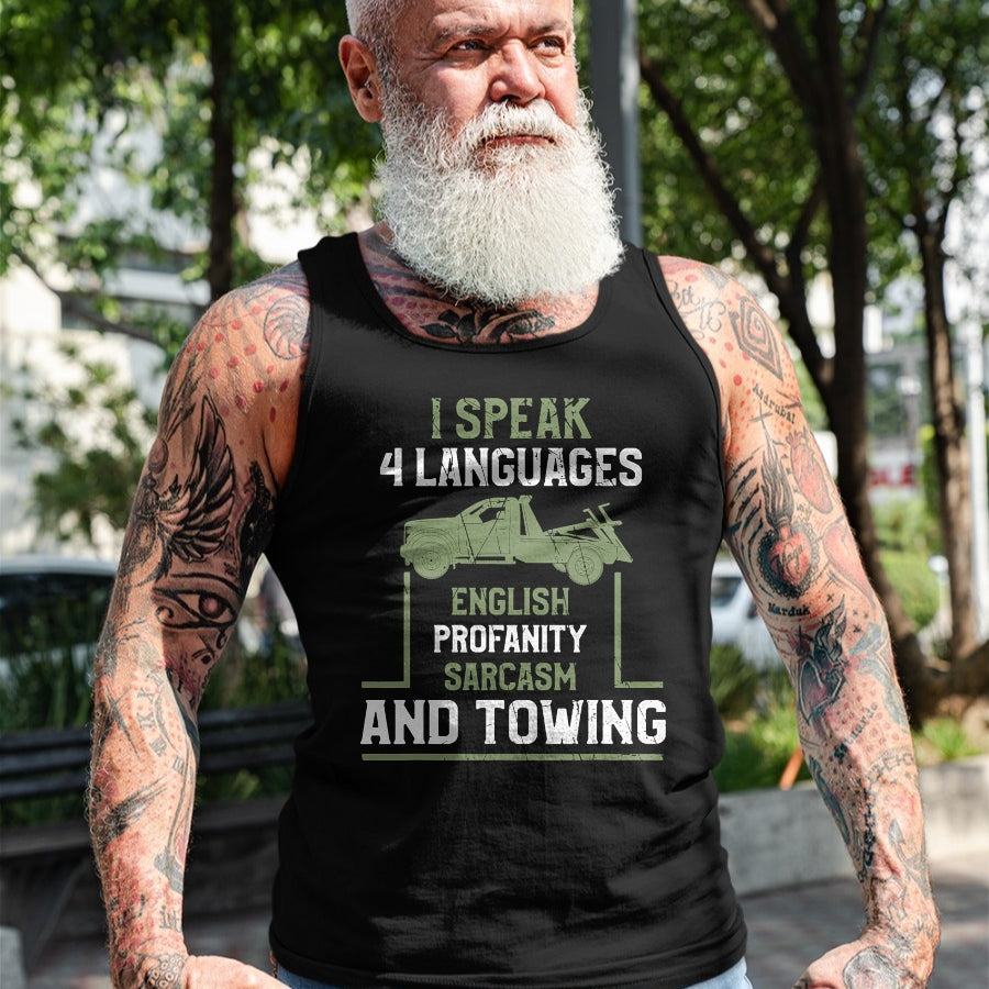 Best Truck Driver Life Shirt, Funny Trucker UnisexT-Shirt/Hoodie/Sweatshirt HLT00 - Tow Truck Giftz & More Tow Truck Driver Funny T-Shirt - Black, Small