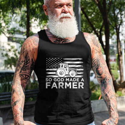 Best Farmer Life Shirt, Funny Farmer UnisexT-Shirt/Hoodie/Sweatshirt HLT00 - American Flag So God Made A Farmer 4th Of July T-Shirt (1)