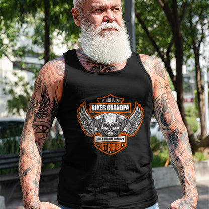 Best Grandpa Shirt, Proud Grandpa Unisex T-Shirt/Hoodie/Sweatshirt HLT00 - Funny I'm a Biker Grandpa like a Normal Grandpa But Cooler T-Shirt