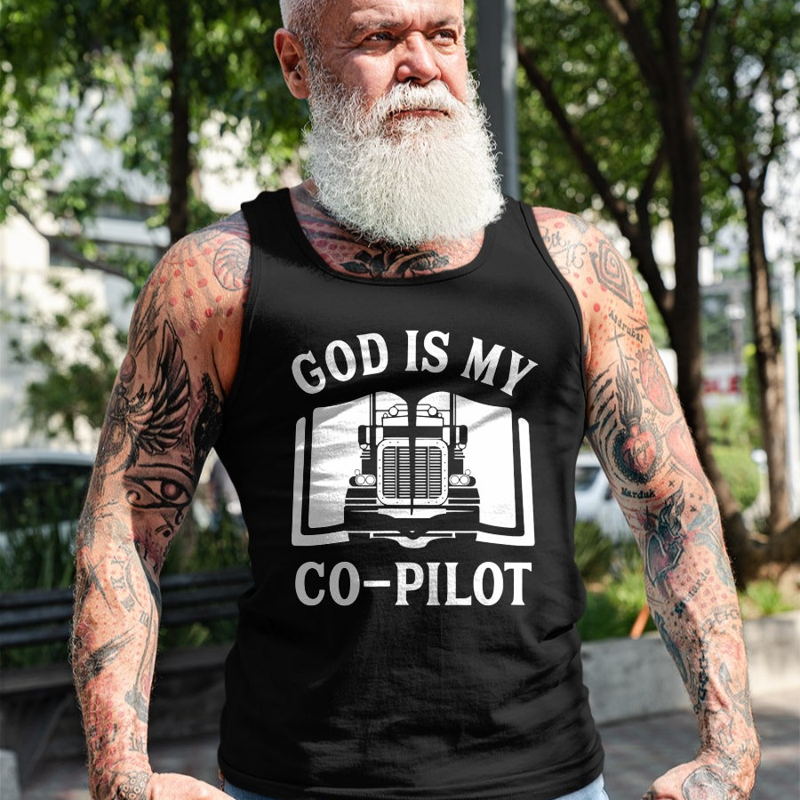 Best Truck Driver Life Shirt, Funny Trucker UnisexT-Shirt/Hoodie/Sweatshirt HLT00 - Christian God Co Pilot Trucker Truck Driver T-Shirt