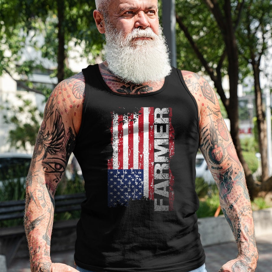 Best Farmer Life Shirt, Funny Farmer UnisexT-Shirt/Hoodie/Sweatshirt HLT00 - USA Flag Farmer T-Shirt, American Farmers Tee T-Shirt