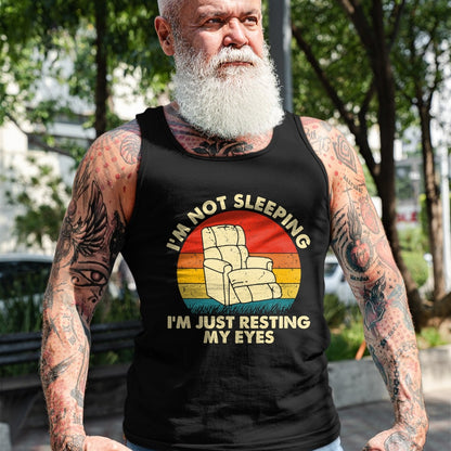 Best Grandpa Shirt, Proud Grandpa Unisex T-Shirt/Hoodie/Sweatshirt HLT00 -I'm Not Sleeping I'm Just Resting My Eyes Fathers Dad Joke T-Shirt