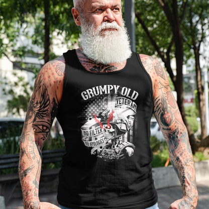 Proud Veteran Shirt, Funny Veteran UnisexT-Shirt/Hoodie/Sweatshirt HLT00 - Grumpy Old Veteran Funny Patriotic Military Humor Design T-Shirt