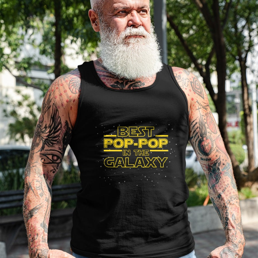 Best Grandpa Shirt, Proud Grandpa Unisex T-Shirt/Hoodie/Sweatshirt HLT00 - Grandpa Pop-Pop Shirt Gift, Best Pop-Pop in the Galaxy T-Shirt