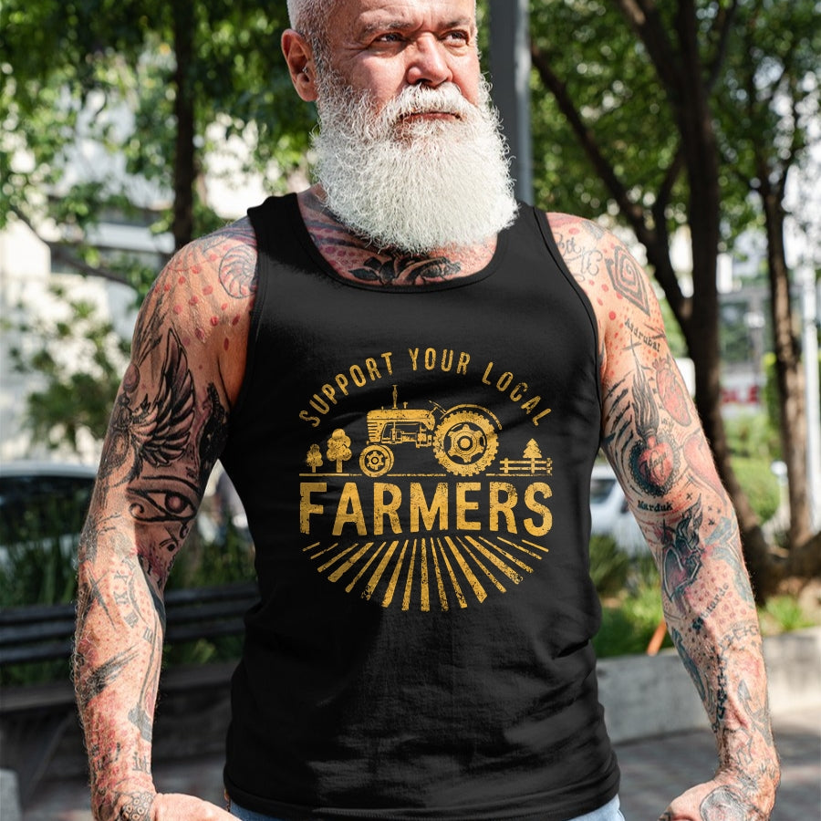 Best Farmer Life Shirt, Funny Farmer UnisexT-Shirt/Hoodie/Sweatshirt HLT00 - Support Your Local Farmers Farming Life Farm Tractor Farmer T-Shirt