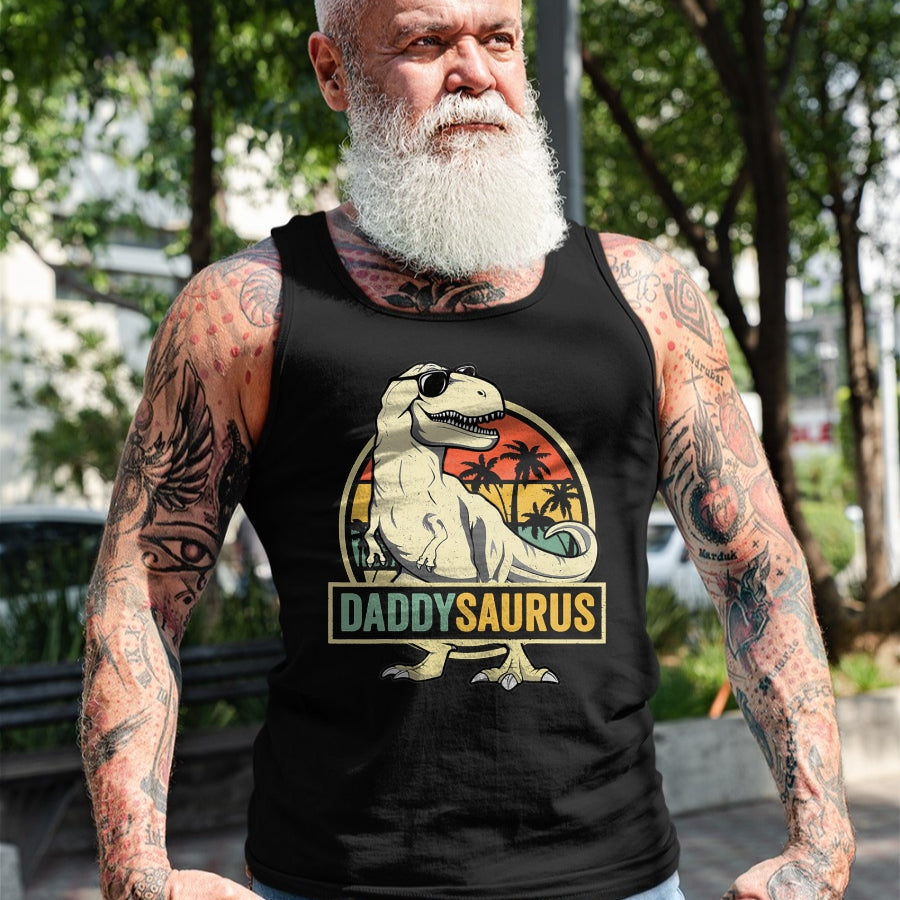 Best Dinosaur Lover Shirt, Funny Dinosaur UnisexT-Shirt/Hoodie/Sweatshirt HLT00 - Daddysaurus T Rex Dinosaur Daddy Saurus Family Matching T-Shirt