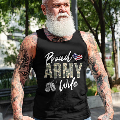Best Wife Shirt, Wife and Husband Unisex T-Shirt/Hoodie/Sweatshirt HLT00 - Gift for wife T shirt, lucky wife   Proud Army Wife Army Graduation Wife US Army Wife Gifts T-Shirt
