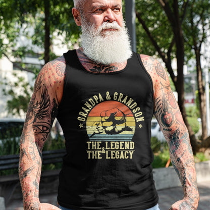Best Grandpa Shirt, Proud Grandpa Unisex T-Shirt/Hoodie/Sweatshirt HLT00 - Grandpa and Grandson The Legend And The Legacy Gifts Grandpa T-Shirt