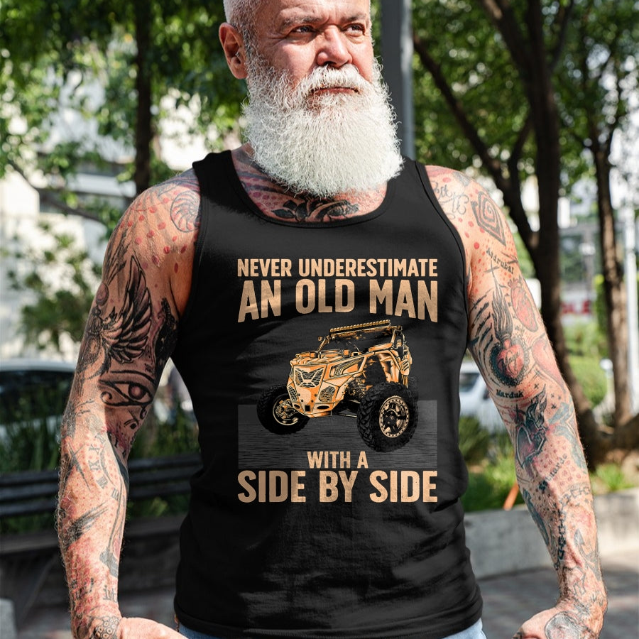 Best Grandpa Shirt, Proud Grandpa Unisex T-Shirt/Hoodie/Sweatshirt HLT00 - Cool SXS For Grandpa Men Dad Offroad UTV ATV Side-By-Side T-Shirt