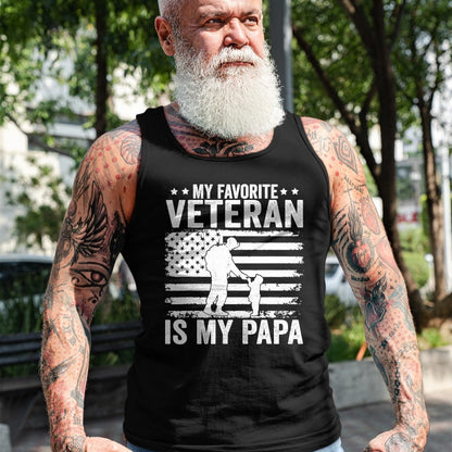 Proud Veteran Shirt, Funny Veteran UnisexT-Shirt/Hoodie/Sweatshirt HLT00 - Veterans Day Military My Favorite Veteran Is My Papa Kids T-Shirt