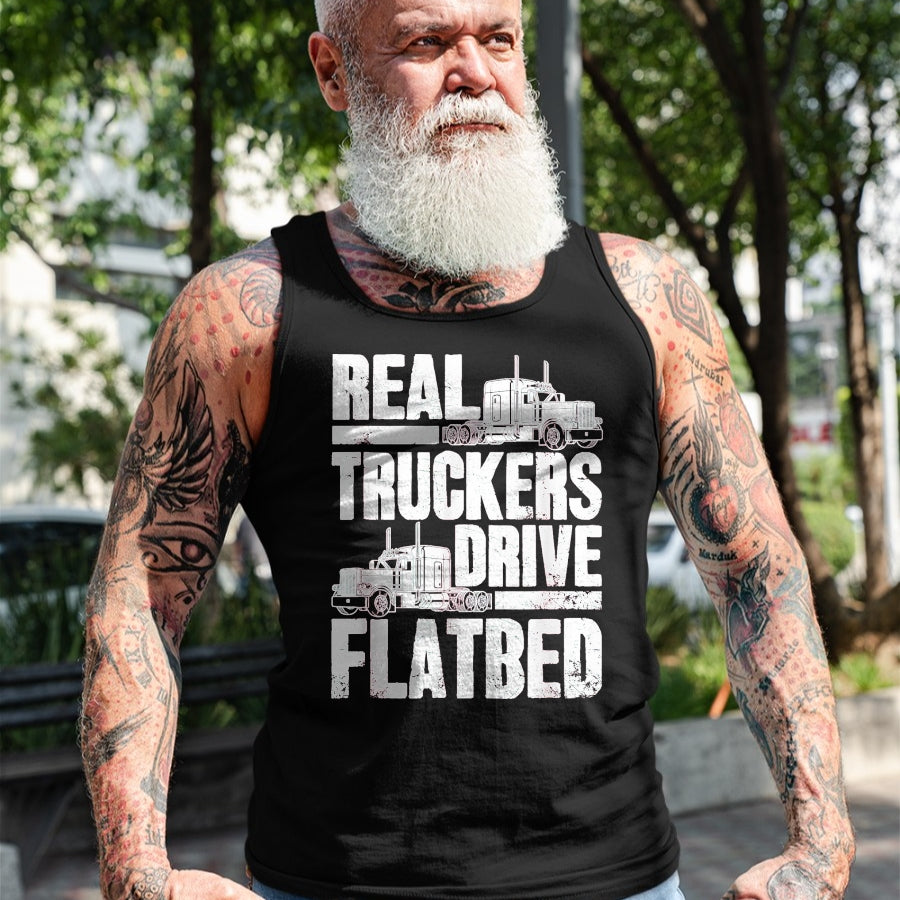 Best Truck Driver Life Shirt, Funny Trucker UnisexT-Shirt/Hoodie/Sweatshirt HLT00 - Real Truckers Drive Flatbed Gift The Best Truck Driver T-Shirt, Women, Black, Medium