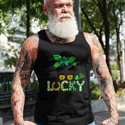 Best Wife Shirt, Wife and Husband Unisex T-Shirt/Hoodie/Sweatshirt HLT00 - Gift for wife T shirt, lucky wife   Womens One Lucky Wife Messy Bun Irish St Patricks Day Shamrock R