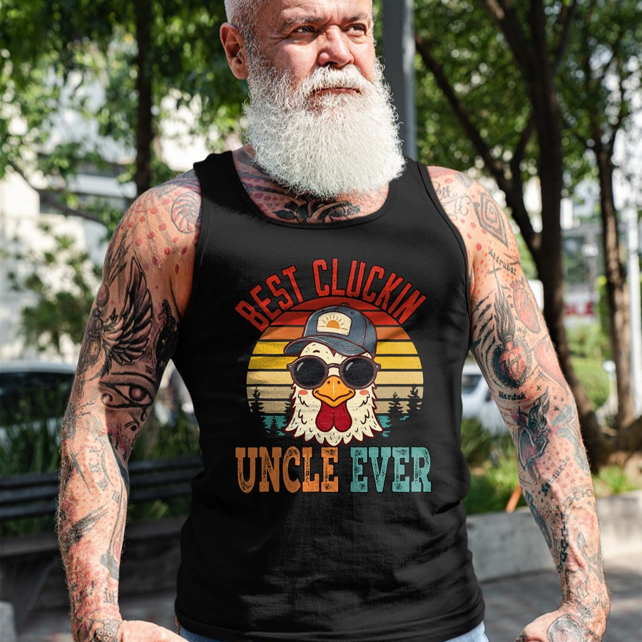 Best Farmer Life Shirt, Funny Farmer UnisexT-Shirt/Hoodie/Sweatshirt HLT00 - Vintage Best Cluckin Uncle Ever Chicken Father's Day Farmer T-Shirt